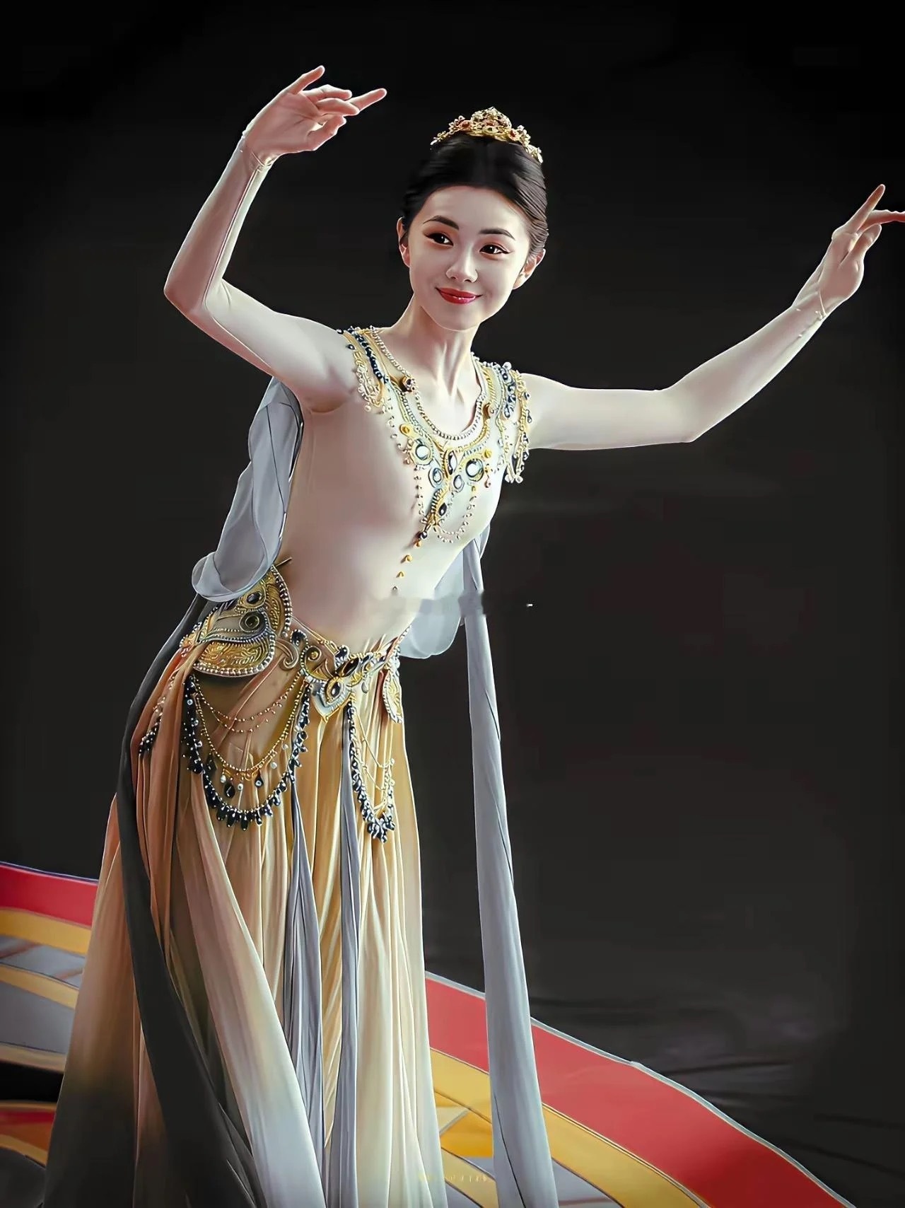 刘浩存这舞姿太像飞天神女了，怪不得被大导演一眼看中