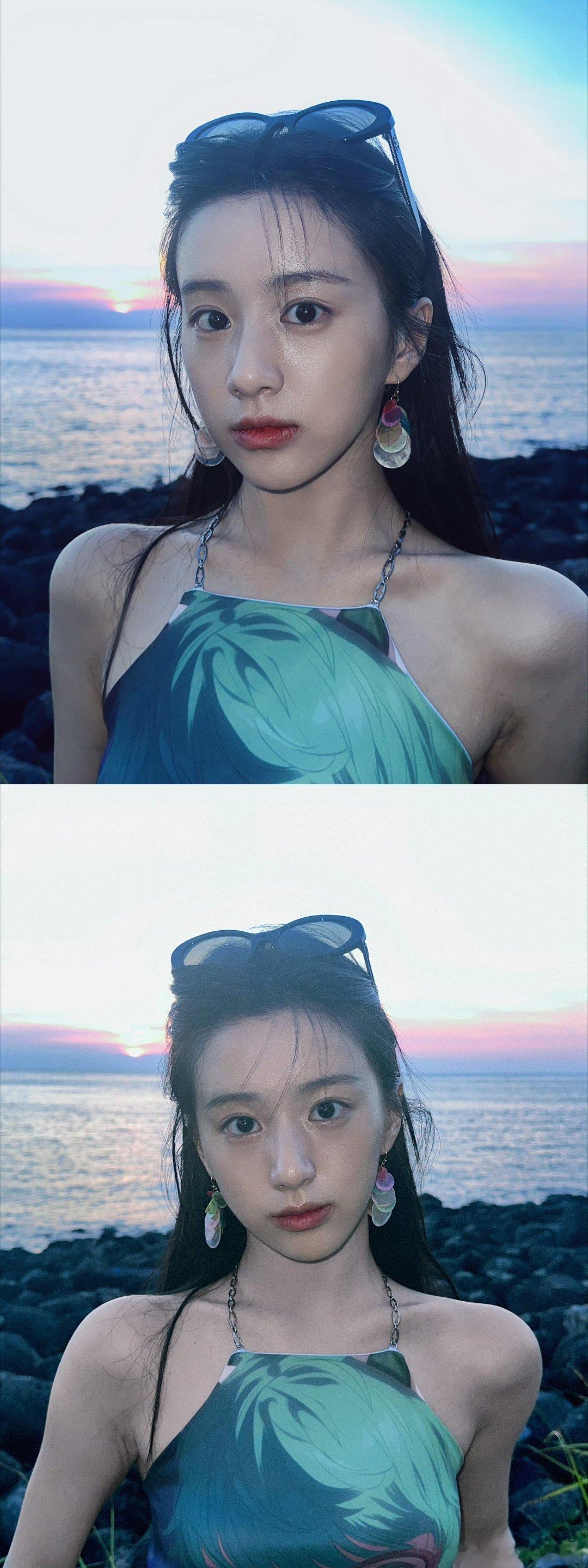 包上恩海边清凉一夏💧耳饰好看跟吊带上衣配的好​​​