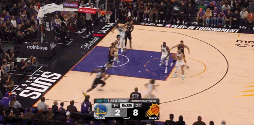 要你何用？波杰姆开局表现让人无语！在今天NBA附加赛勇士对阵太阳的第一节比赛中