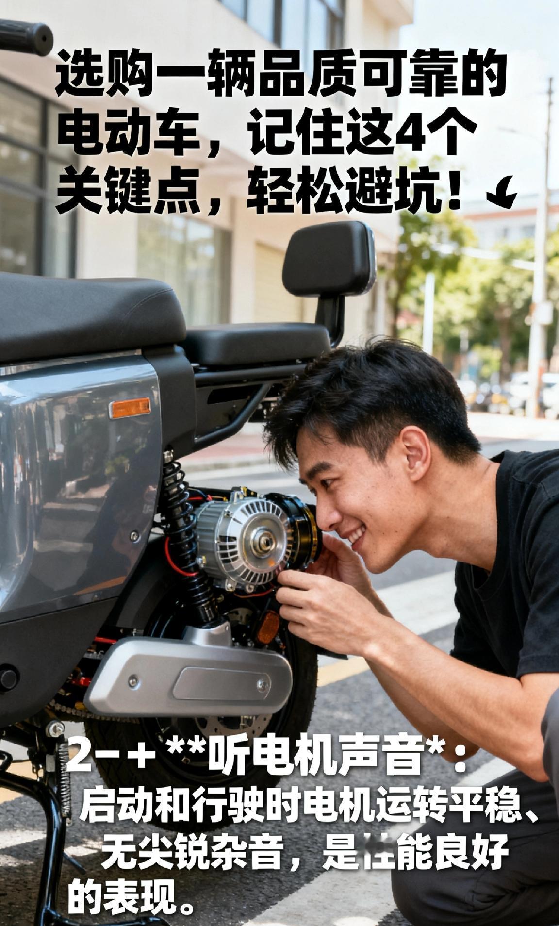 购买电动车时,如何判断品质好坏?选购一辆品质可靠的电动车，记住这4个关键点，轻