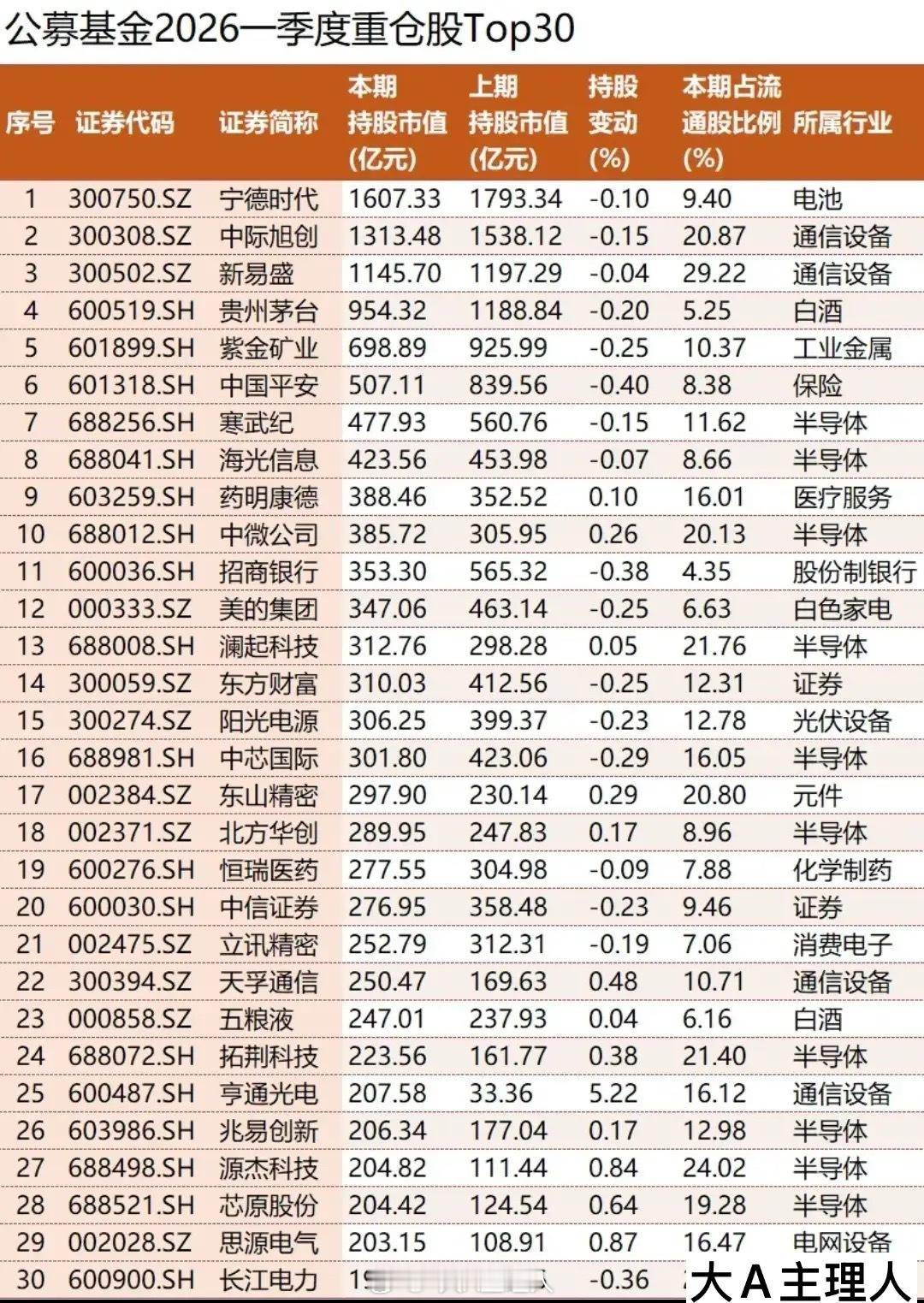 重磅！社保+公募“抄底名单”曝光！一季度重仓/新进全梳理，谁被机构狂买？谁被抛弃