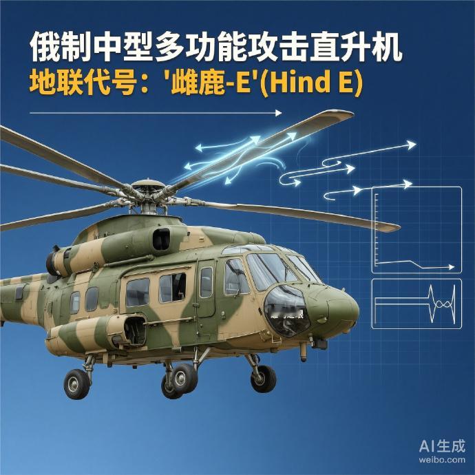 俄罗斯米-35“雌鹿E”武装直升机 米-35是俄罗斯米里设计局研制的一...