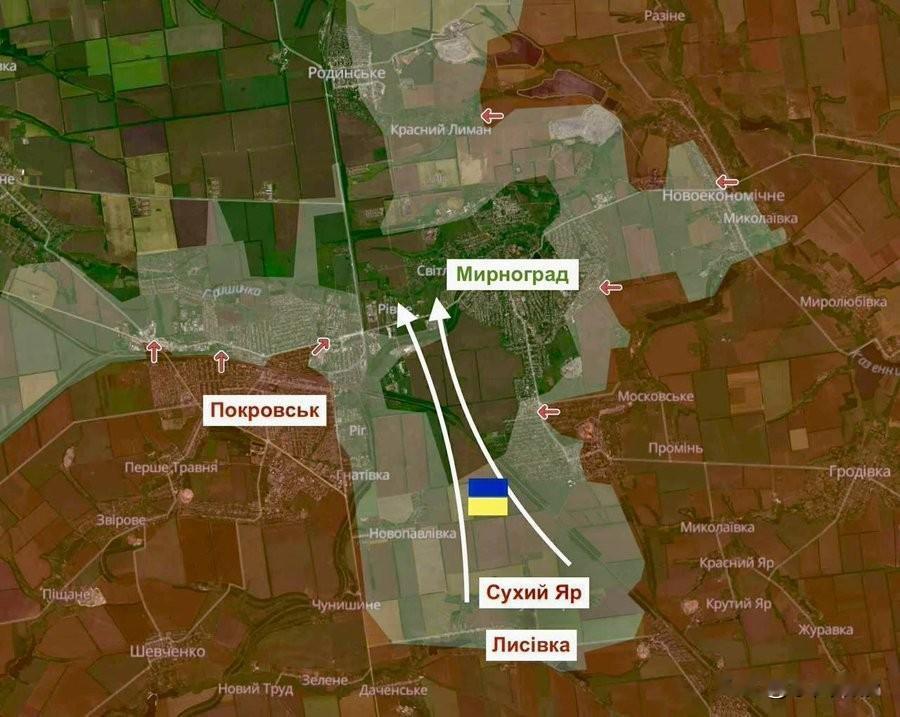 乌军从波克罗夫斯克东南两个定居点收缩撤退乌克兰第7军：根据乌军指挥部的决定，乌