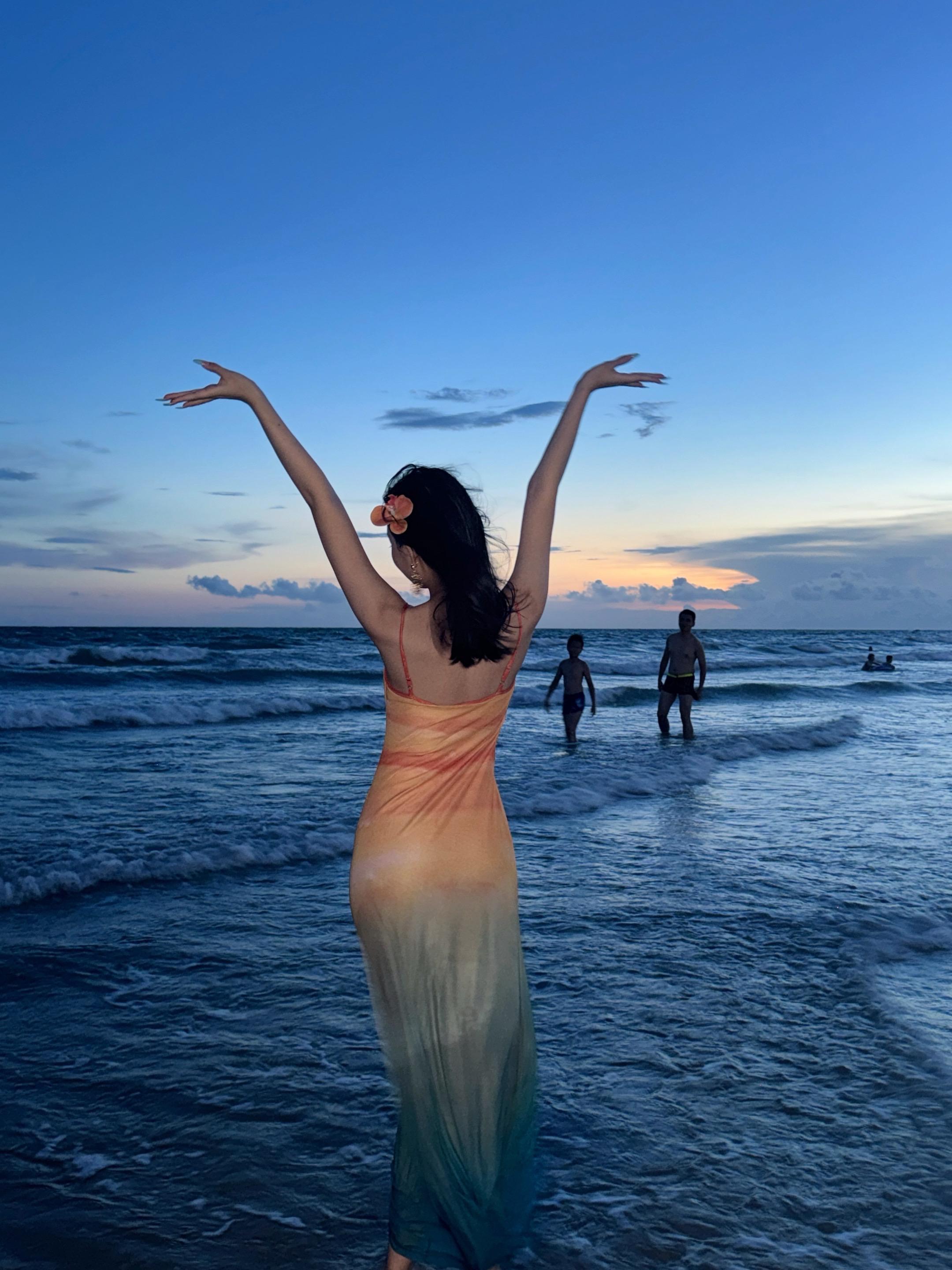 海边日落 一起看海