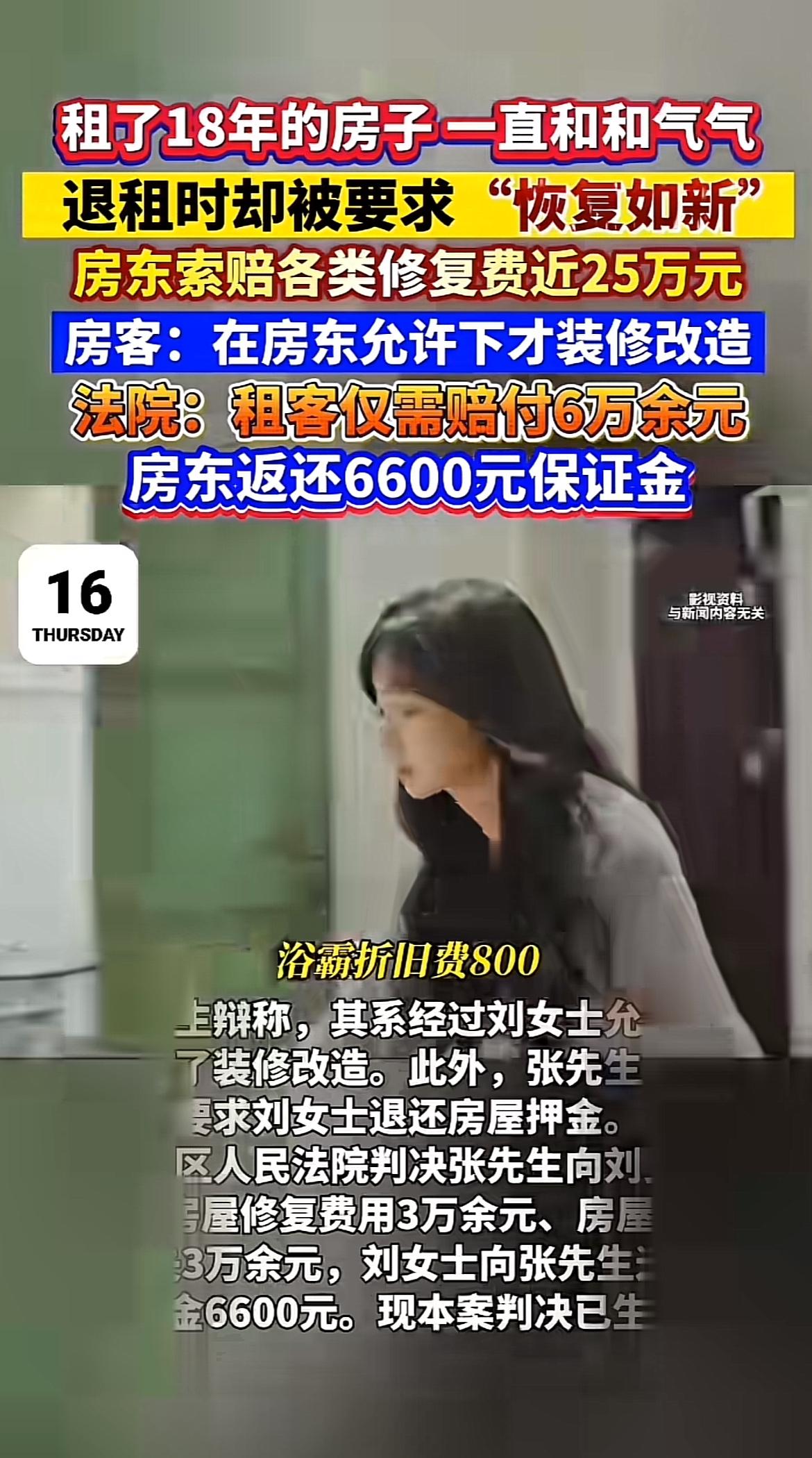 租18年房，退房要赔25万，这事儿听起来就离谱！上海的张先生租刘女士的房，住了1