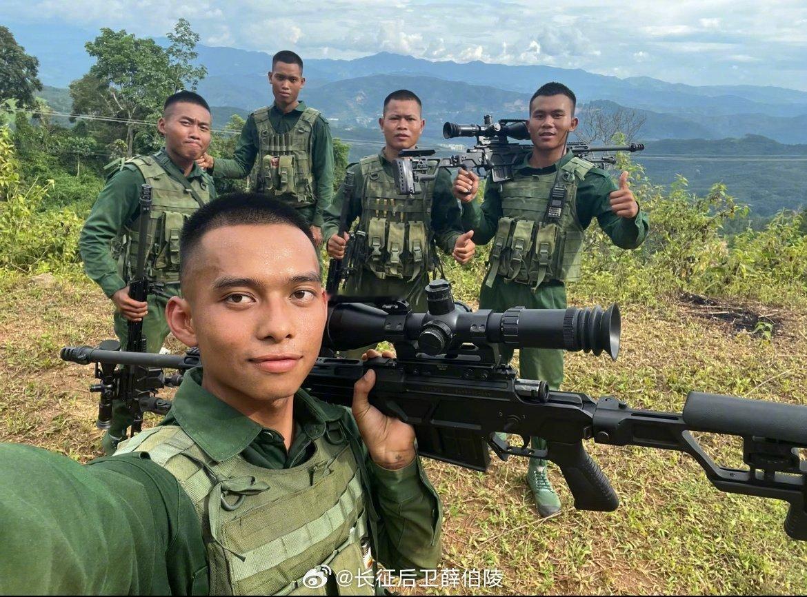缅甸民地武装的外贸CS/LR24型.338狙击枪（国内装备型号QBU202型8.