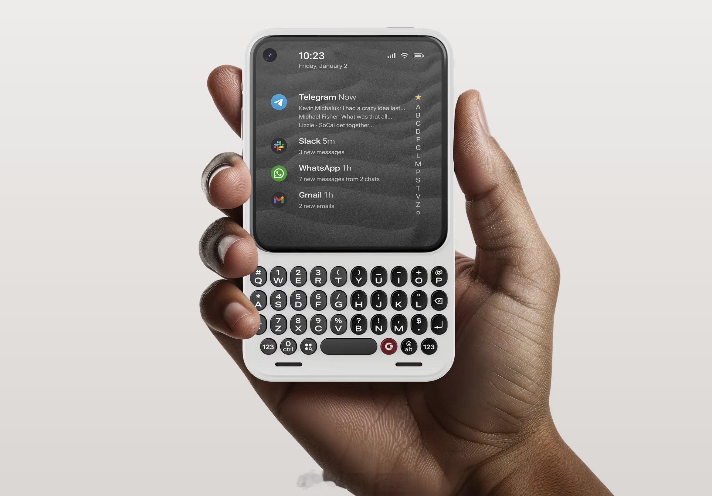 不愿透露处理器型号的冷门全键盘手机ClicksCommunicator，查了下