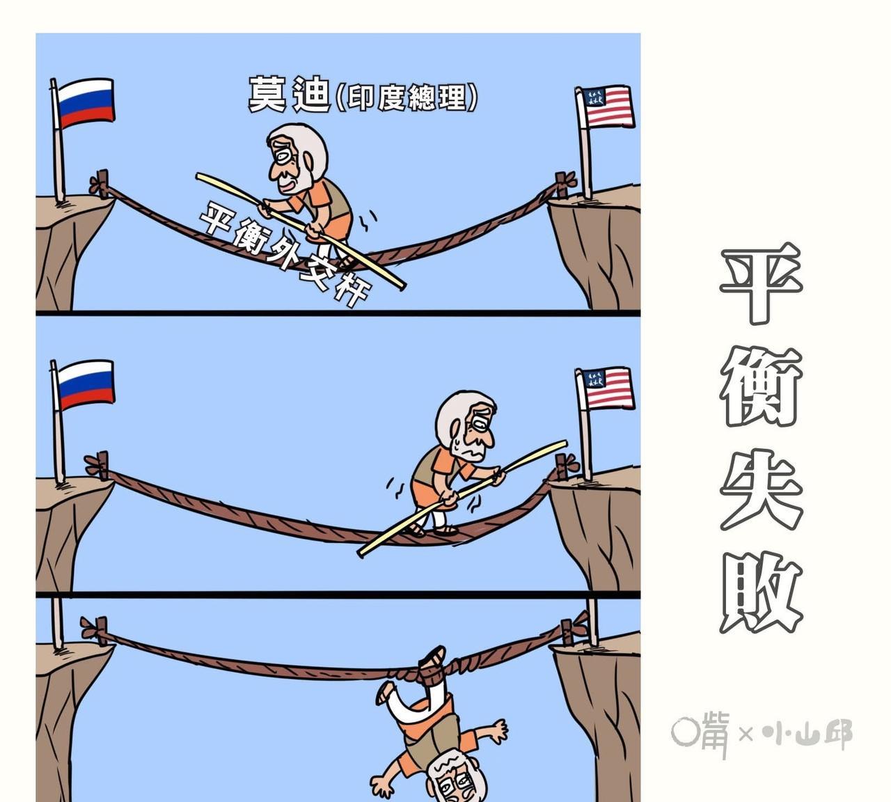 港媒漫画“走钢丝”