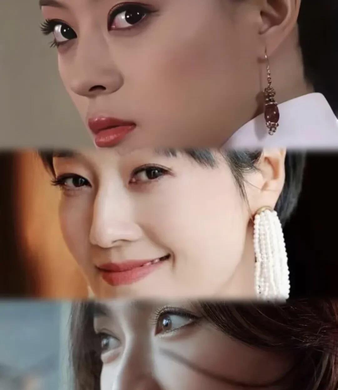 图片中的三位，都是来自上海的女演员，第一眼看过去，唐嫣的鼻子最美，眼神柔和，看起