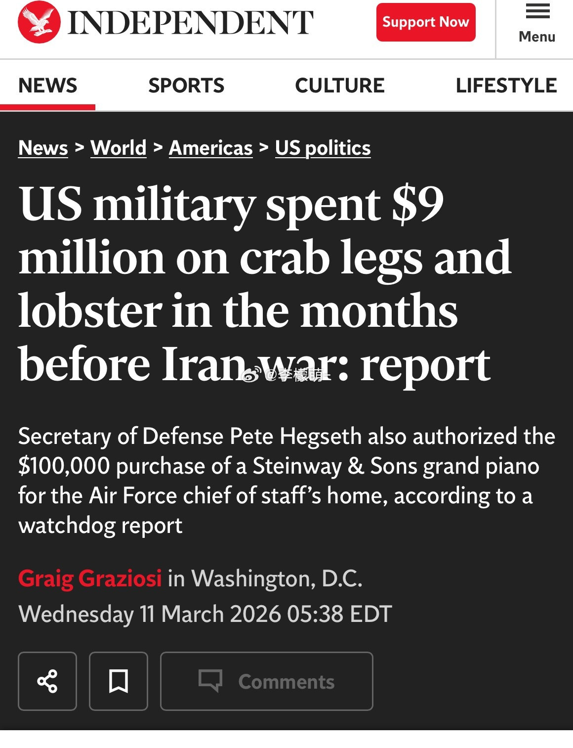 美国国防部长皮特·赫格塞斯领导下的五角大楼显然没有感受到许多普通美国人所面临的经