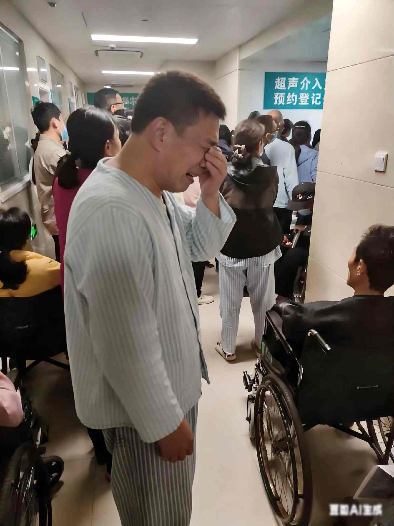 一男子在医院里嚎啕大哭，原来是因为他妹夫刚36岁竟然因为脚肿突然去世了。医