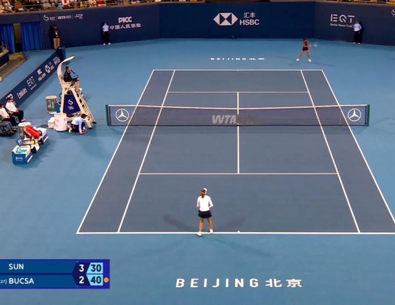 2026跟着网球🎾环游世界中网第二轮，中国🇨🇳小小花孙心然挑战