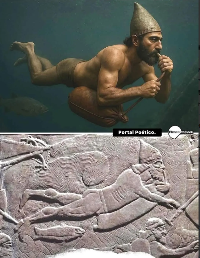 古代泳帽氧气瓶都有
