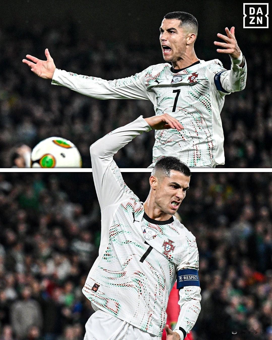 C罗中招了呀，国家队生涯首次拿到红牌还输球了!本以为葡萄牙可以轻松拿下爱尔兰