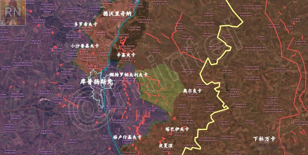 库普扬斯克方向的乌克兰铁路防线也开始崩溃！昨晚，俄军步兵不仅在库普扬斯克北部居民