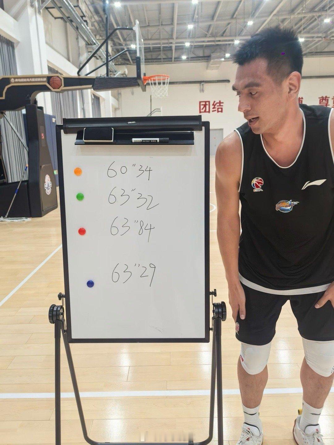 四川男篮今日在青岛完成体测，杨文学体测达标！