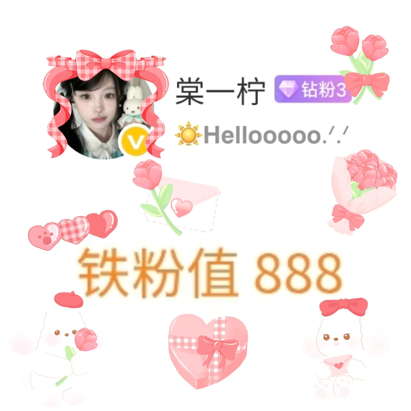 第一位钻三粉睿睿宝宝～～给你打扮了下