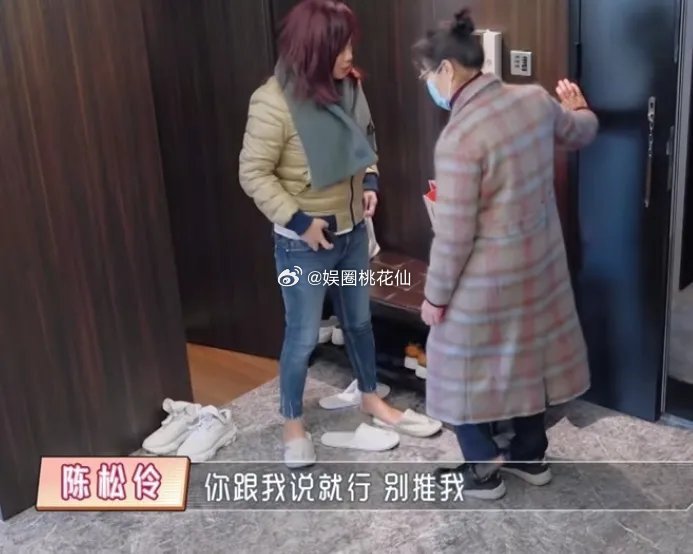 陈松伶被婆婆训斥，还被轻轻推了一下，婆婆让她小点声，别吵醒张铎。陈松伶当时就说：