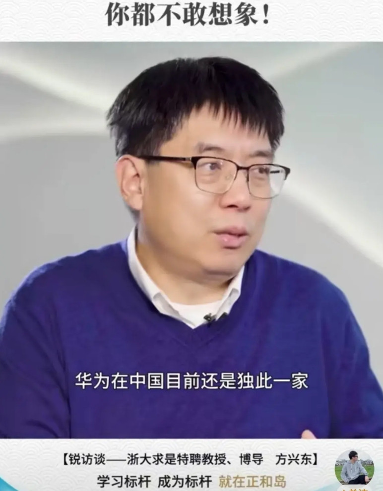 浙大教授对华为的认知颠覆普通人的认知！华为到底哪里厉害？方教授毫不客气说：华
