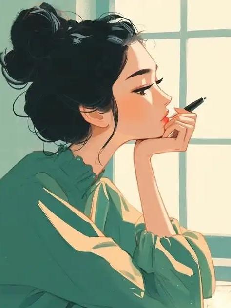 女儿打来电话，聊完日常，女儿轻叹了口气，我轻声问道：“怎么了？”“我本来想端