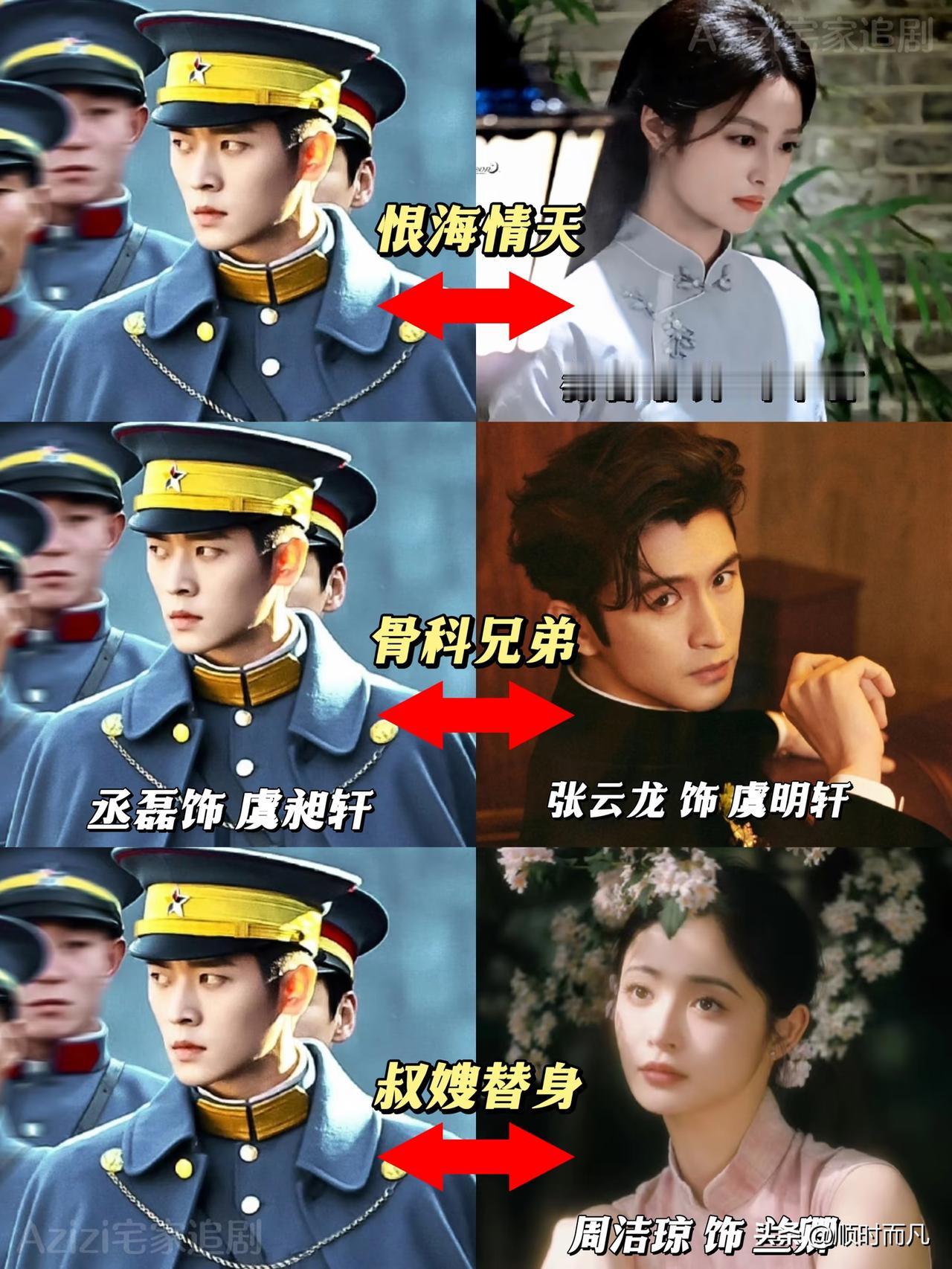 《玉簟秋》和当初火的一塌糊涂的《金粉世家》人物背景设定几乎一模一样，都是军阀世家