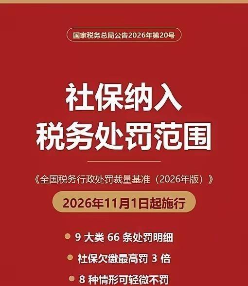 炸锅了！社保稽查这下全面对标税务稽查，狠到没商量，税务总局明确：从2026年11