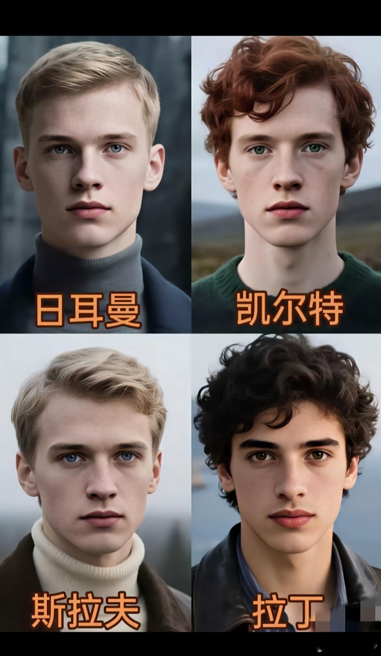 一眼分清欧洲四大帅哥！你是哪种审美派系？​​​