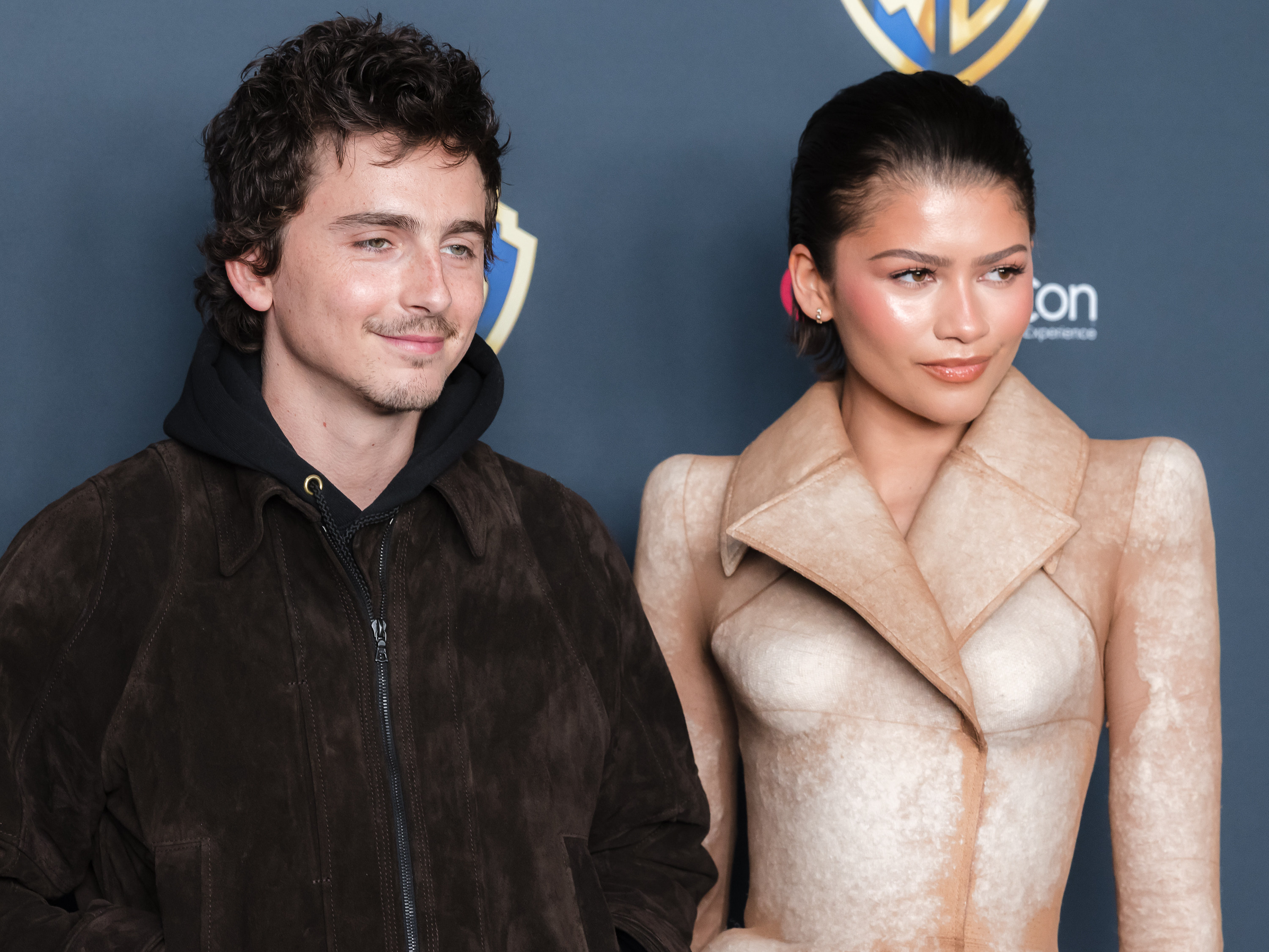 Zendaya和TimothéeChalamet出席CinemaCon