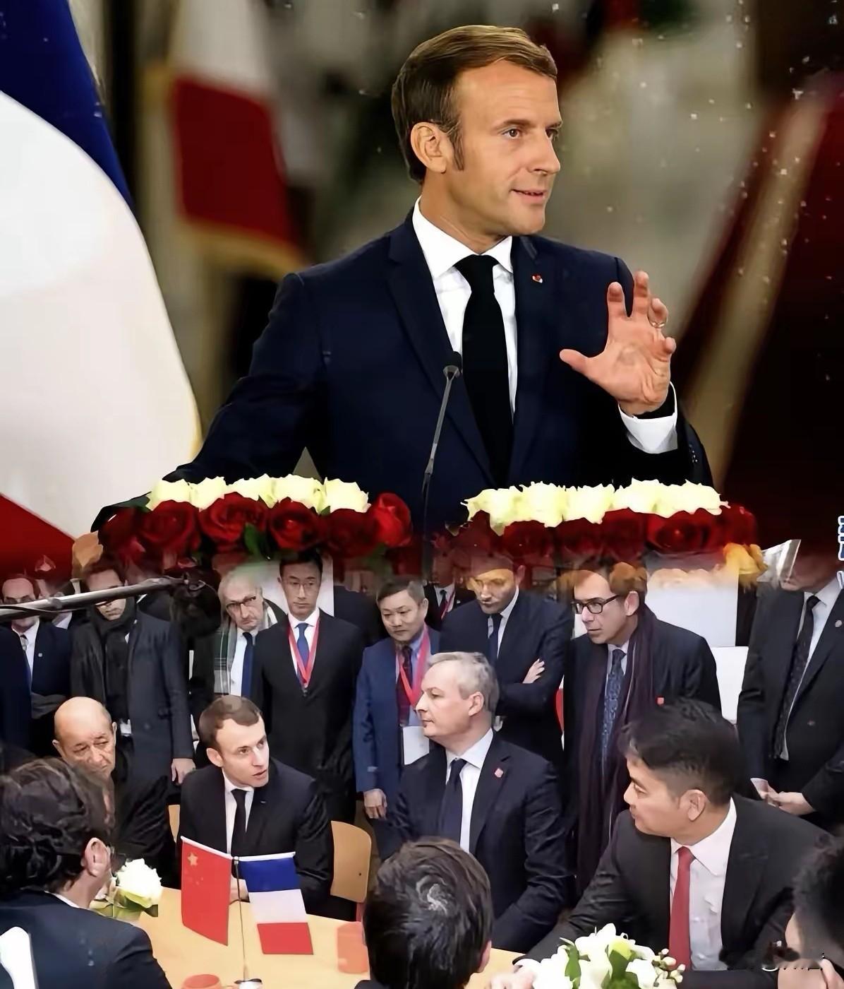 大胆预判一下！马克龙这人非常的不简单，背后肯定有一位高人在指点，不然不会踩着