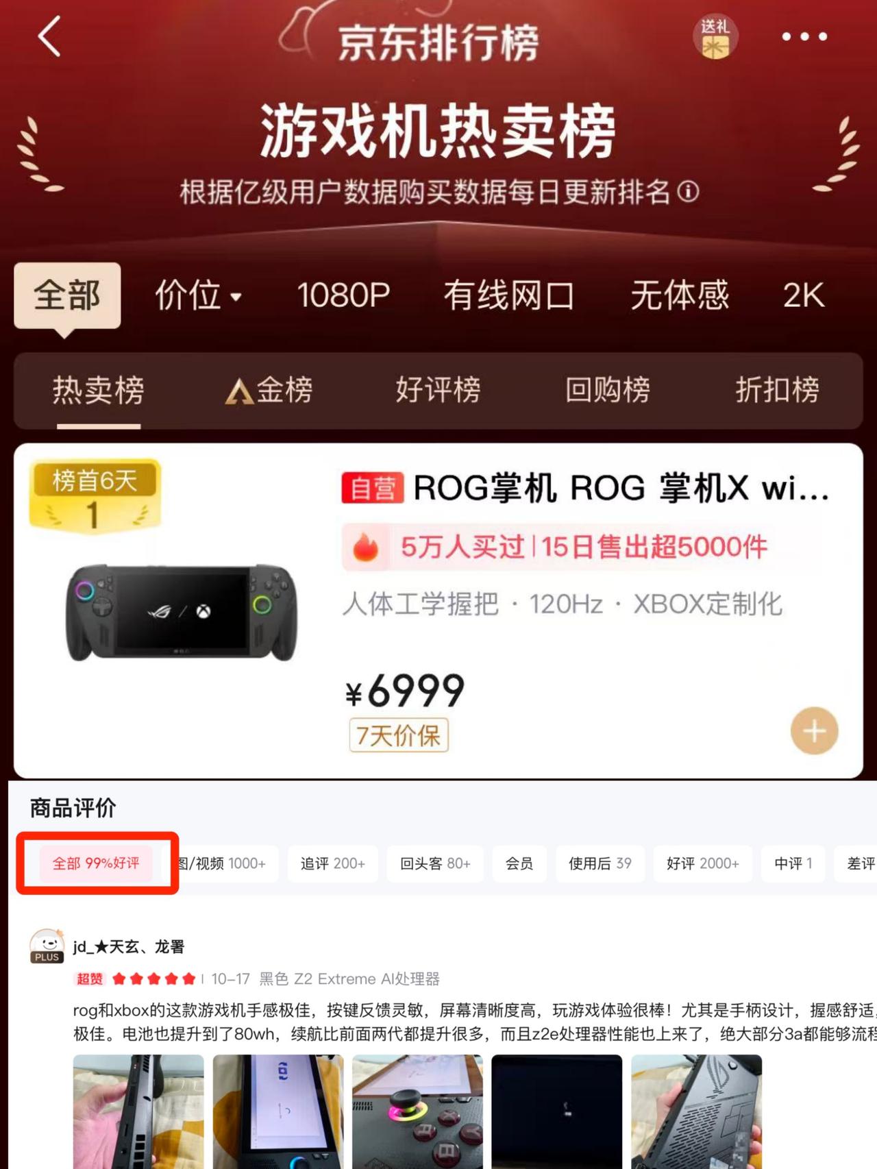 嗯？ROG新掌机才卖7天就上热卖榜第一了？我去，这就是败家之眼👀的信仰魅力