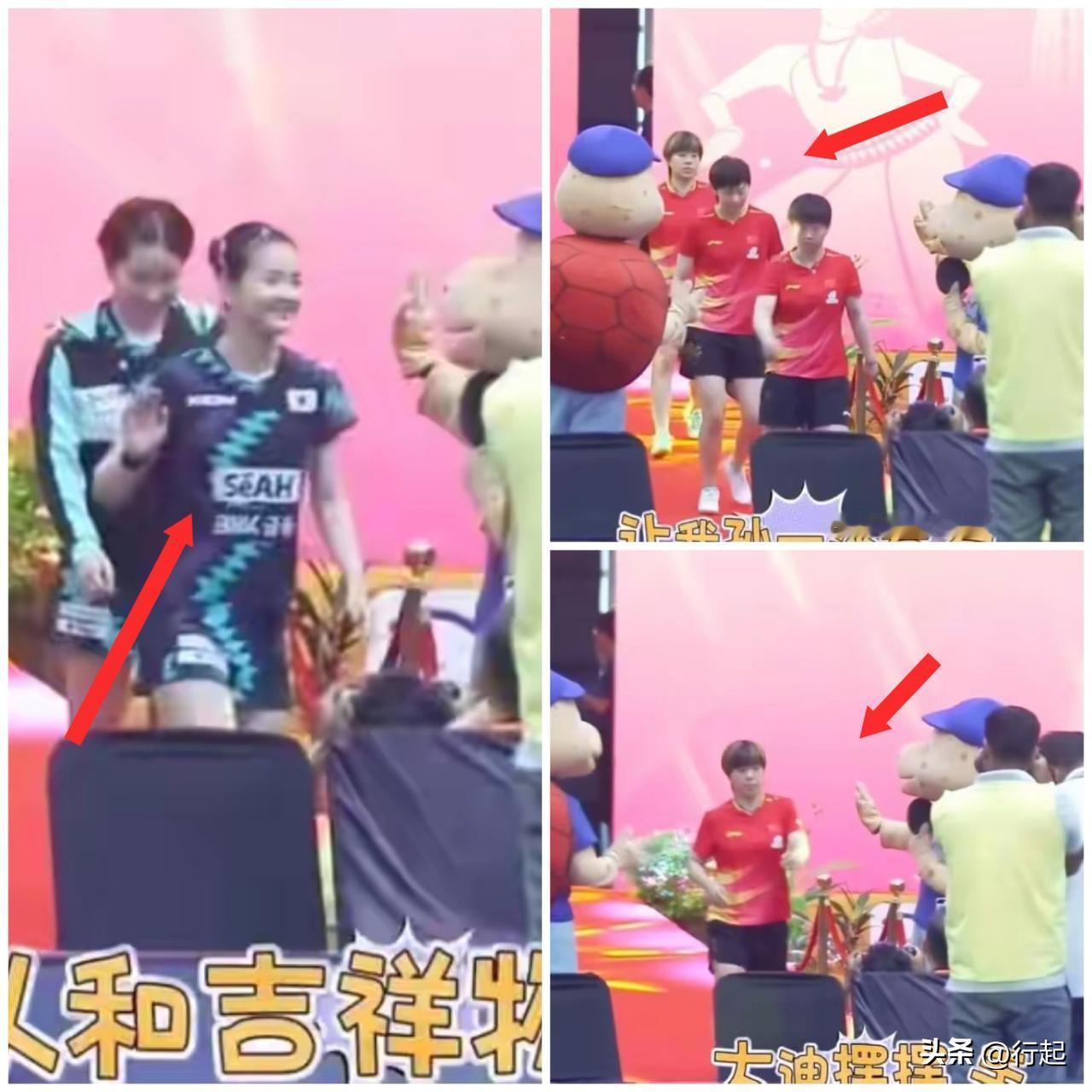国乒女团的“不礼貌”在印度丢脸了？面对印度吉祥物击掌，韩国队都很开心地迎了上