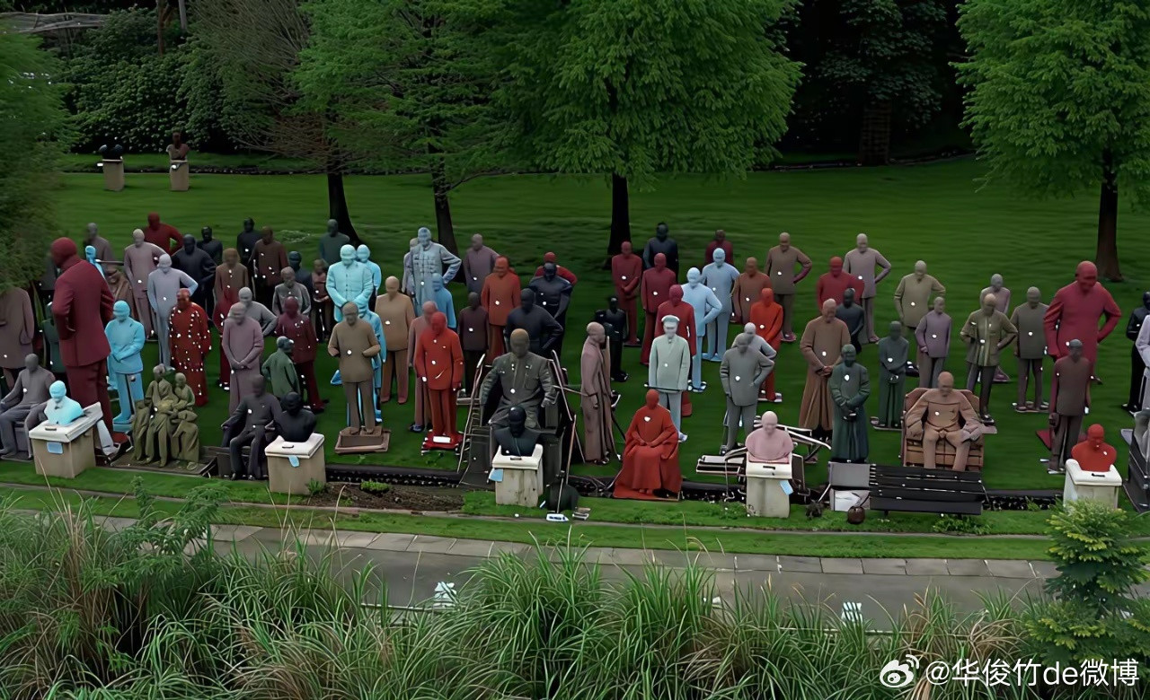 台湾陆续拆除700多座蒋介石的雕像，集中放在一个公园里。