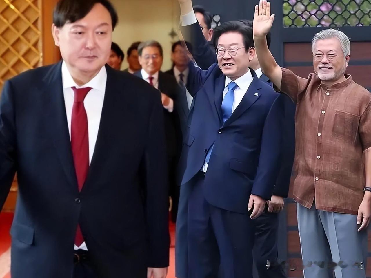 尹锡悦可能最后悔的就是背叛老大哥文在寅了吧，在一次致谢会上李在明曾两次向文在寅鞠