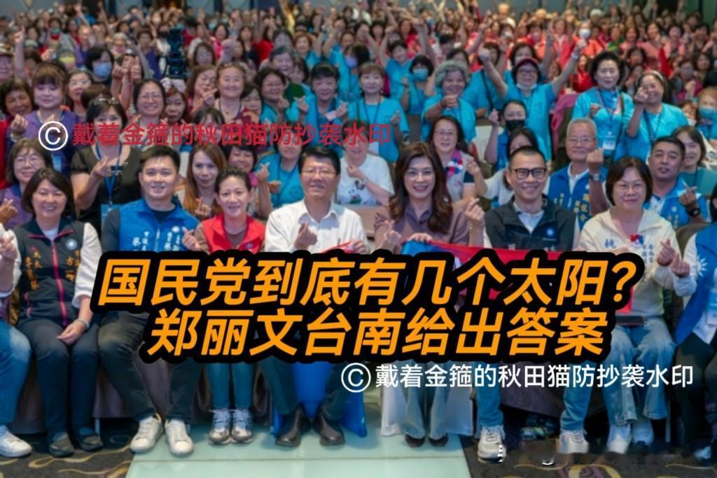 国民党内到底有几颗太阳？郑丽文在台南给出她的新答案，一举三得、被指智慧～据