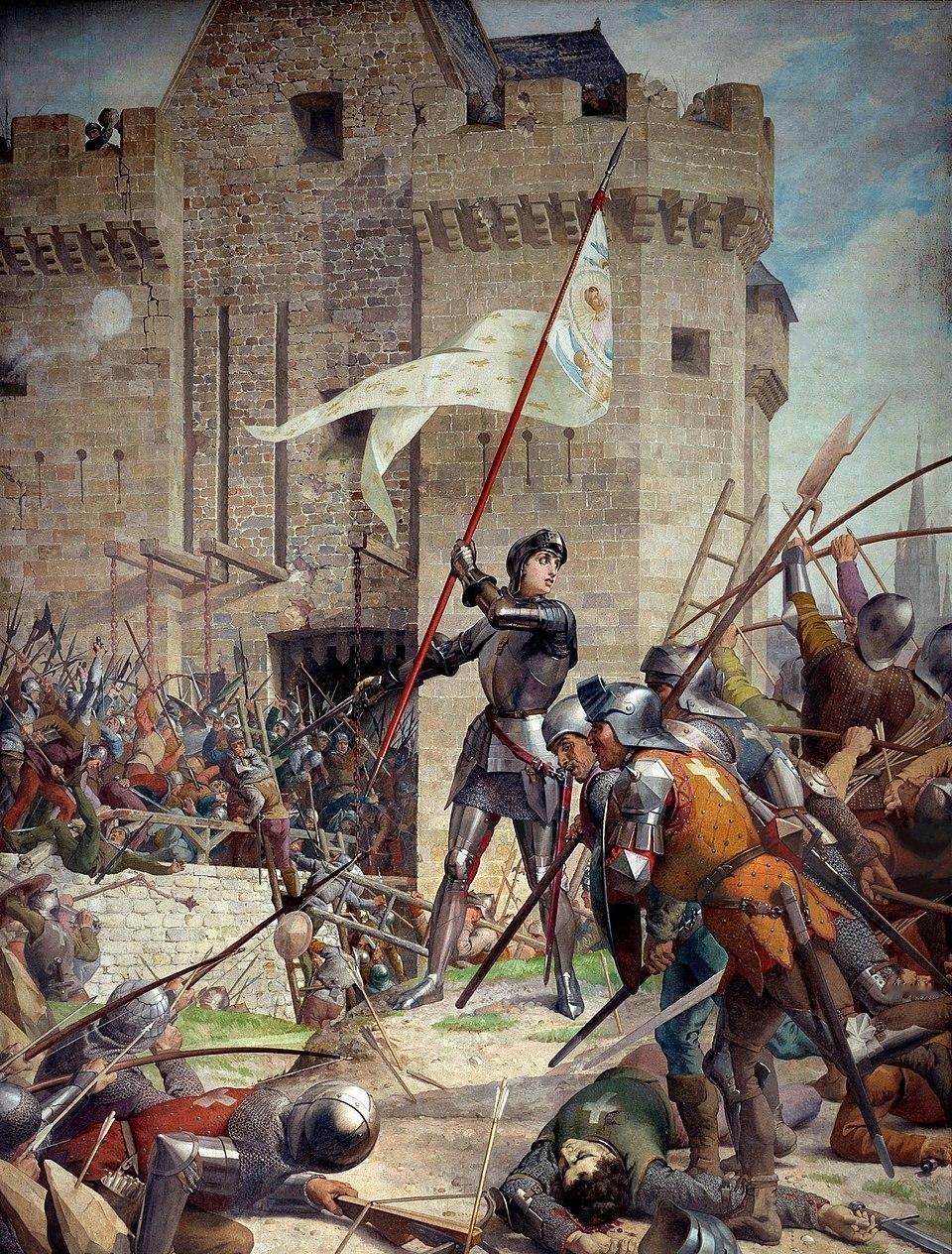 圣女贞德在法国历史上的地位相当于中国的谁?主要成就：解除奥尔良之围，领导法国人