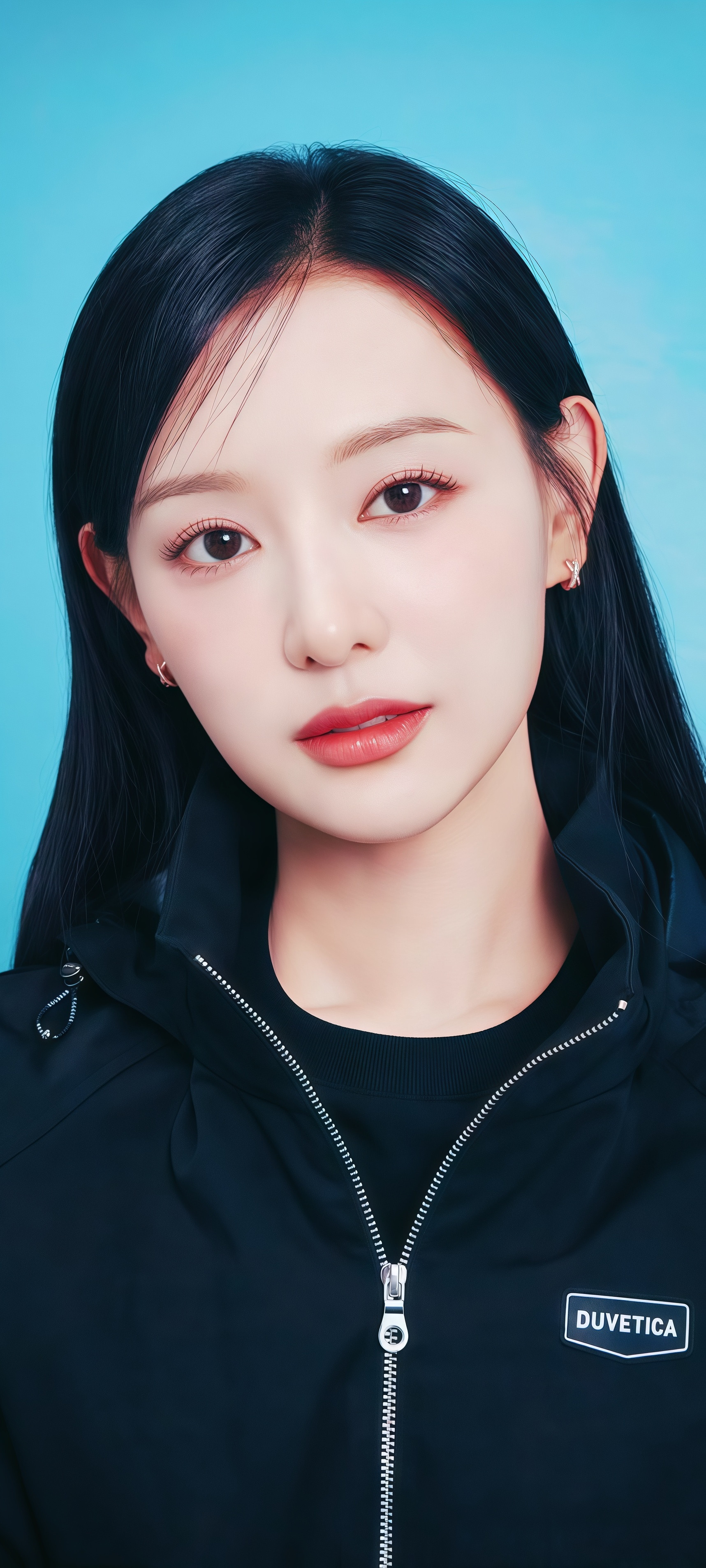 金智媛蓝色系代言壁纸女神穿什么都好看啊啊​​​​