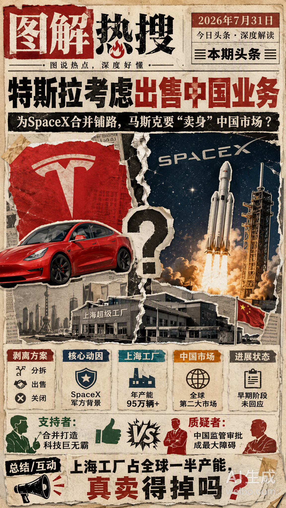 特斯拉考虑出售中国业务真的假的？据《华尔街日报》的最新报道称，特斯拉或考虑出售