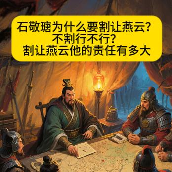 不割行不行？割让燕云他的责任有多大第一、后唐皇帝要灭石敬瑭，石敬瑭必须要寻求