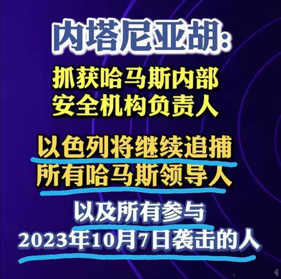追捕所有参与“10•7”袭击者，从哈马斯指挥官到皮卡和拖拉机司机，一个都不会放过