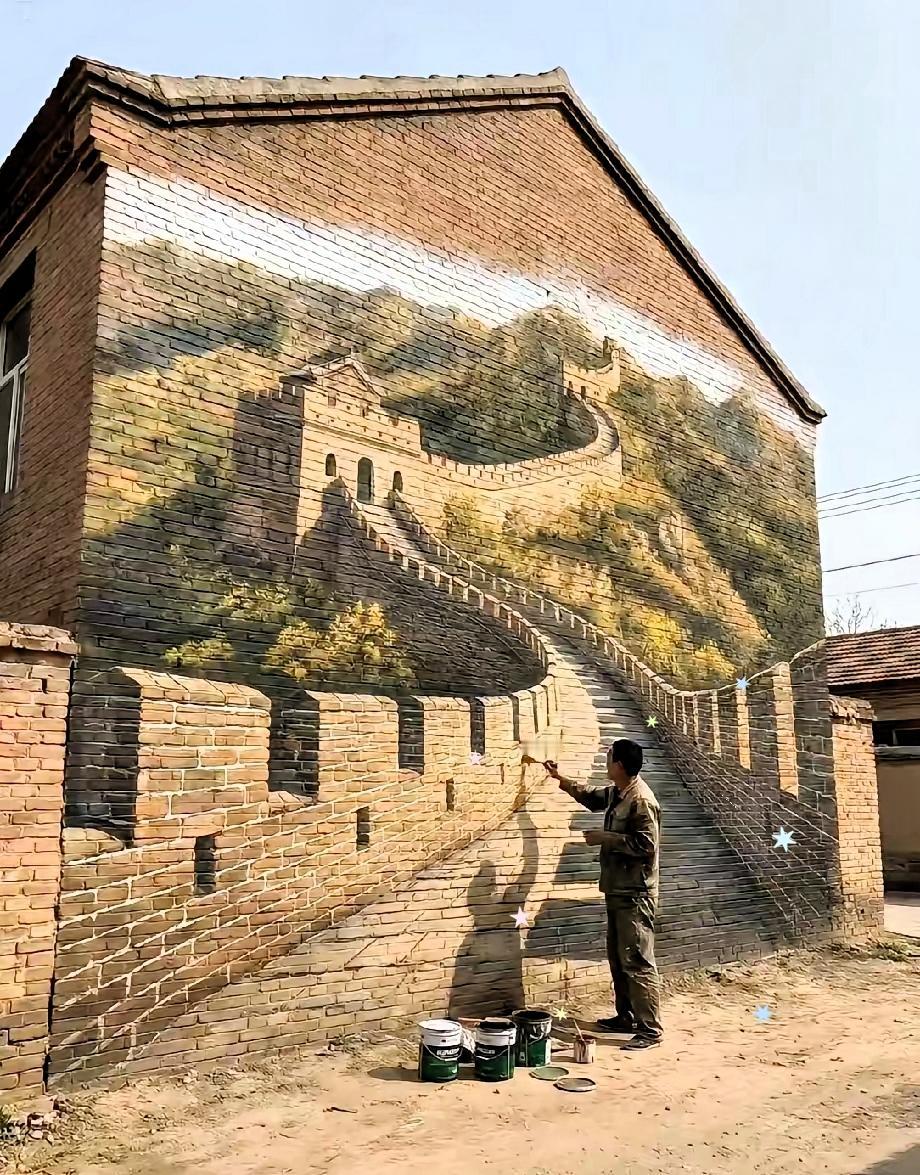 承言属实厉害了，前面画的天安门火了，最近又画的长城，不得不说这绘画水平是真的高，