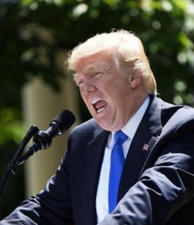 特朗普曾扬言称，如果中国解放台湾，他就会轰炸北京，说白了，特朗普就是在搞美国一直