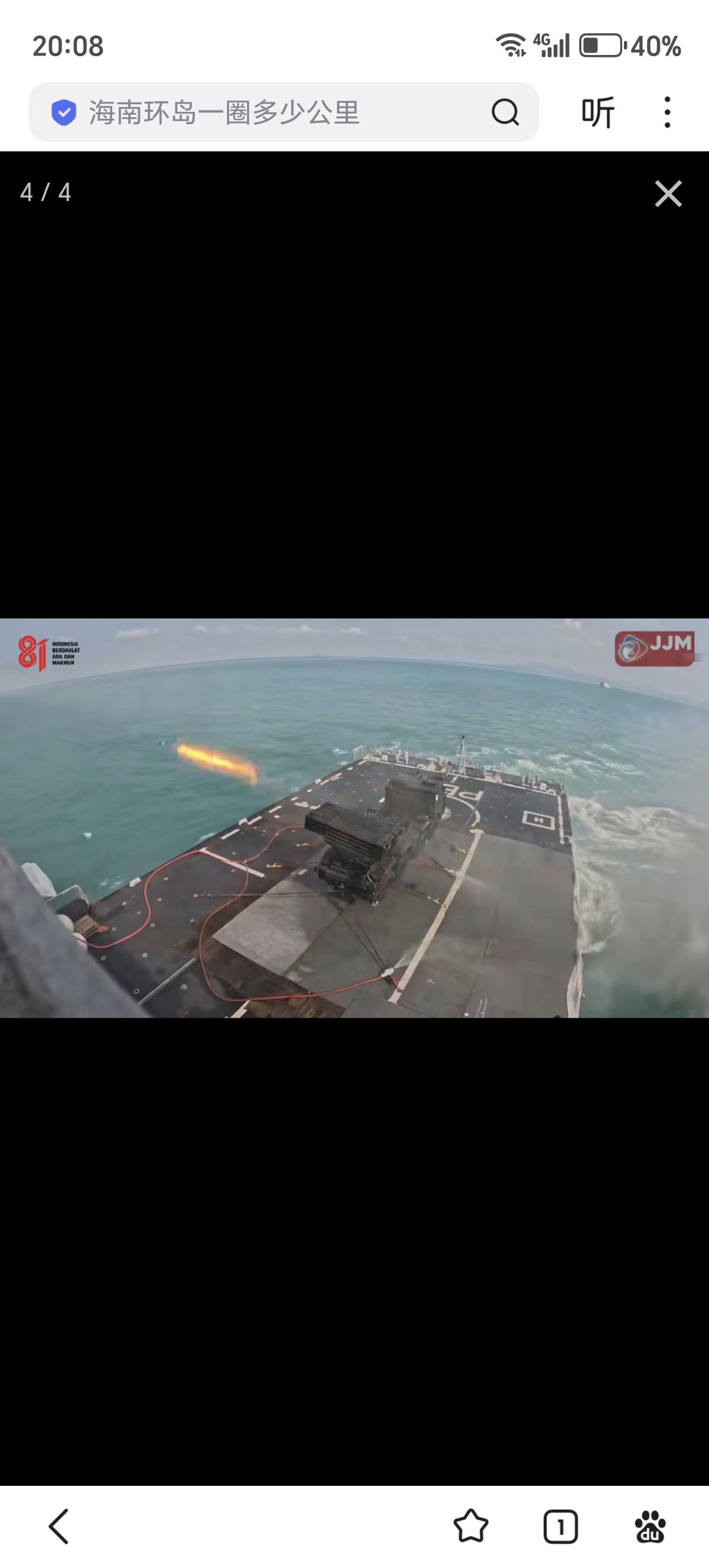 印尼海军最新型的意大利护卫舰，在近日的演习中把一辆印尼海军陆战队的捷克RM-70