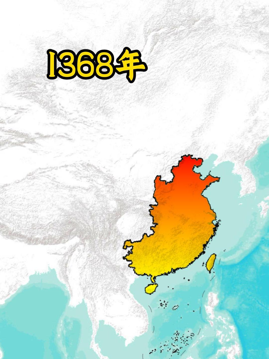 明朝时期版图演变。