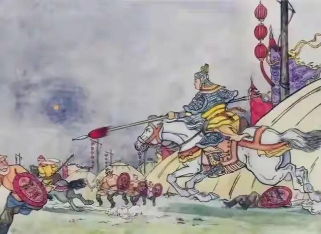 金枪无敌大将他的父亲是宋朝大帅，他是岳飞的左膀右臂，一条虎头錾金枪所向披靡。