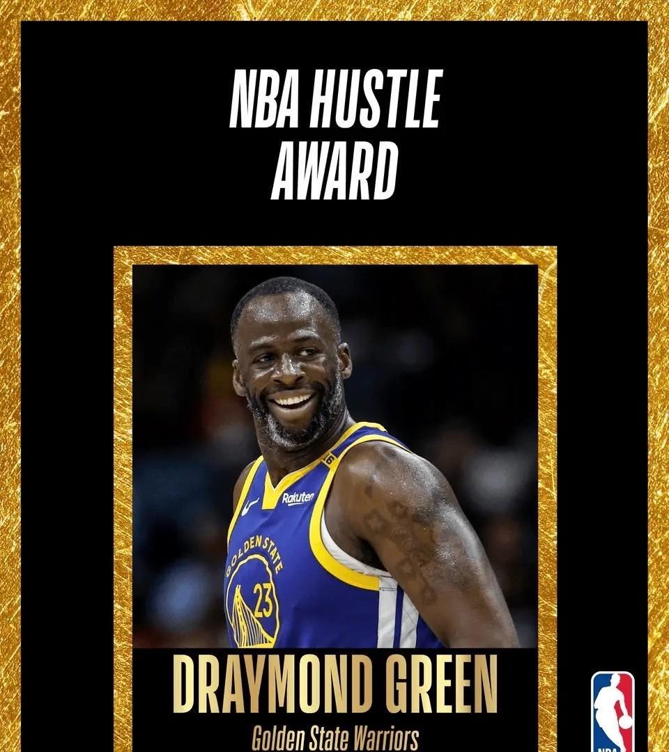 追梦格林实至名归啊NBA官方宣布，勇士球员德雷蒙德-格林荣获2024-25赛季