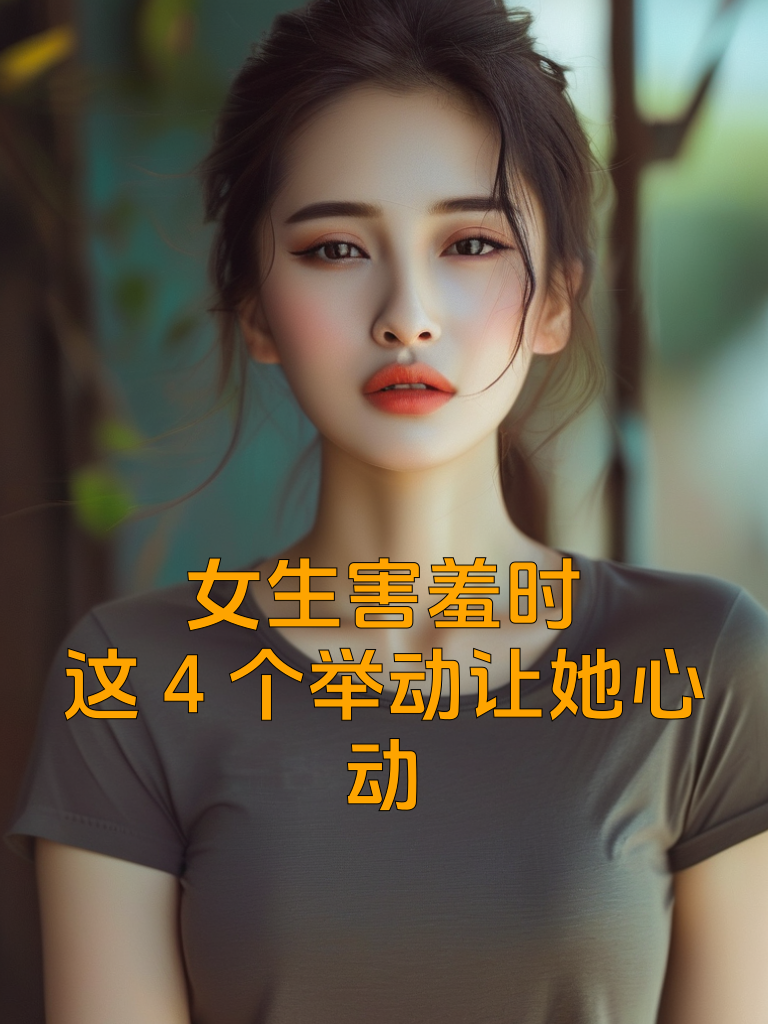 女生害羞时，这4个举动让她心动