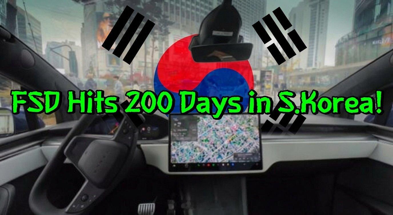 特斯拉FSD在韩国正式上线第200天：约5500辆FSD车辆注册，无事故记录20