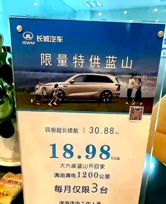 长城汽车老魏有没有双标我不知道，但是魏牌蓝山这个价格绝对是买不到的好家伙这价