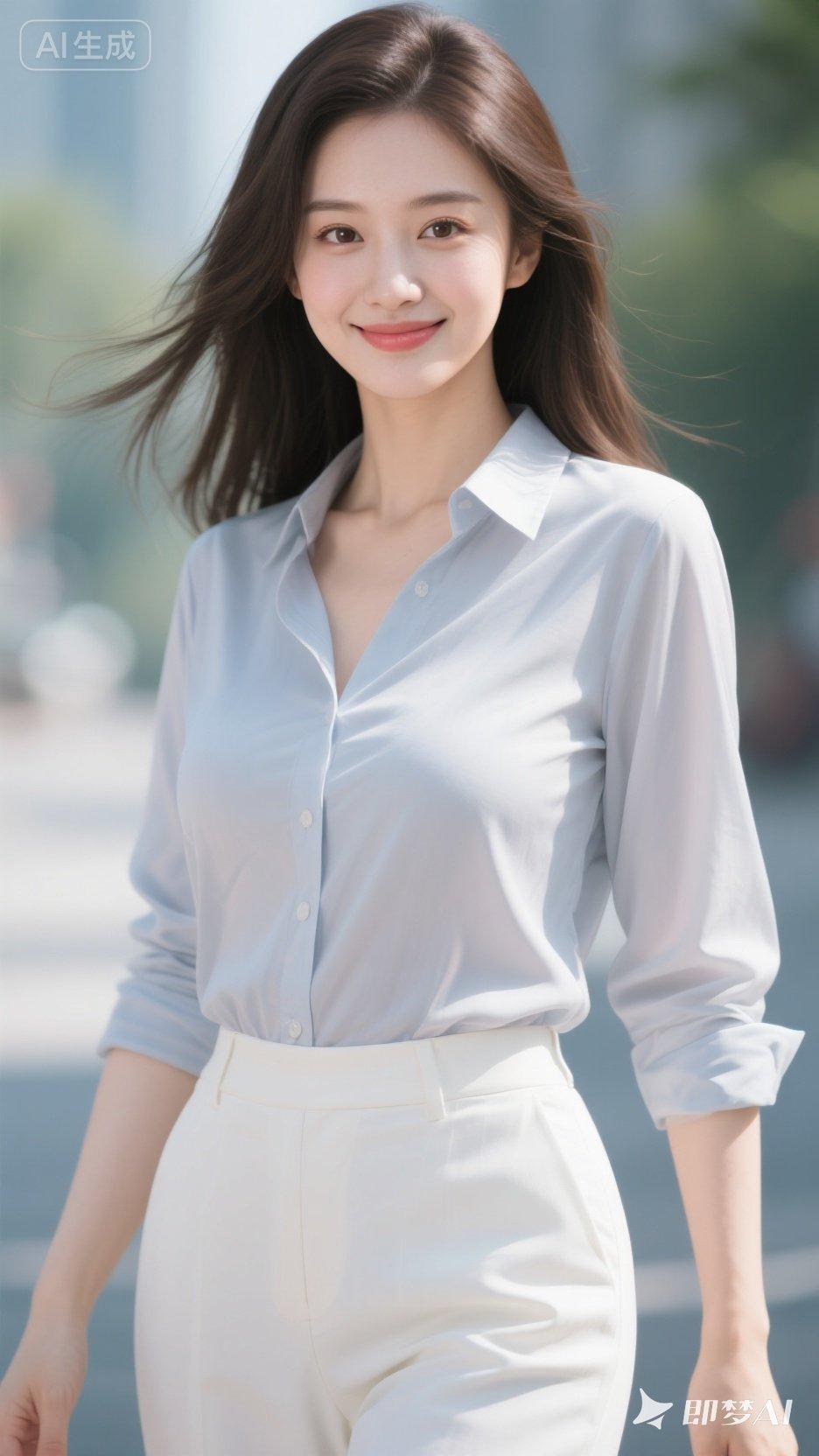 元气满满的一天，从自信的微笑开始！😊✨