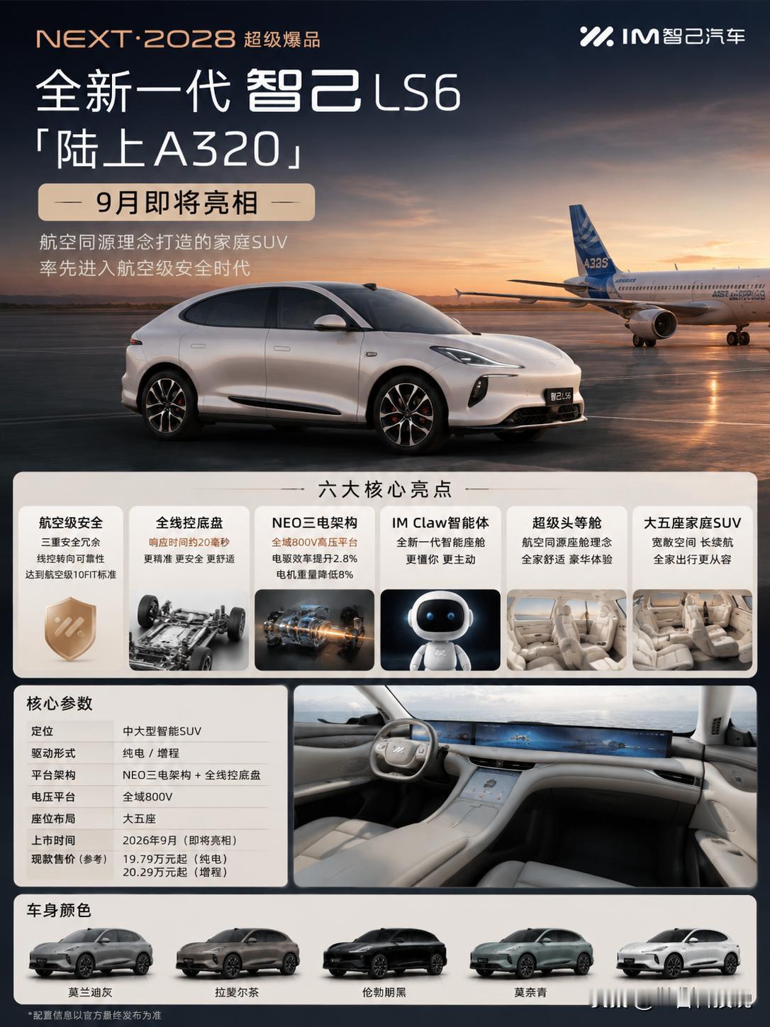 20万级“陆上A320”来了！全新智己LS6官宣9月见。20万级SUV开始玩